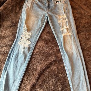Distressed Light Blue Women's Jeans